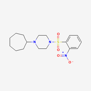 1-Cycloheptyl-4-[(2-nitrophenyl)sulfonyl]piperazine