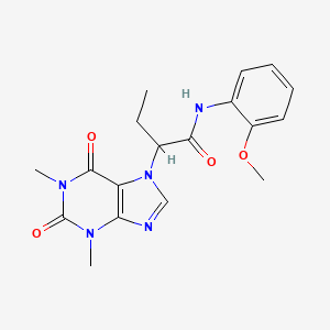 2-(1,3-dimethyl-2,6-dioxo-1,2,3,6-tetrahydro-7H-purin-7-yl)-N-(2-methoxyphenyl)butanamide