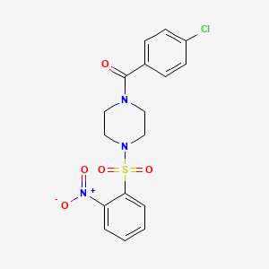 (4-Chlorophenyl){4-[(2-nitrophenyl)sulfonyl]piperazin-1-yl}methanone