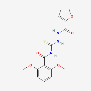 N-{[2-(furan-2-ylcarbonyl)hydrazinyl]carbonothioyl}-2,6-dimethoxybenzamide