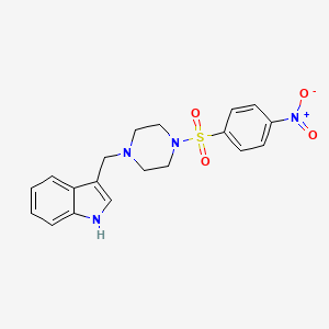 3-({4-[(4-nitrophenyl)sulfonyl]piperazin-1-yl}methyl)-1H-indole