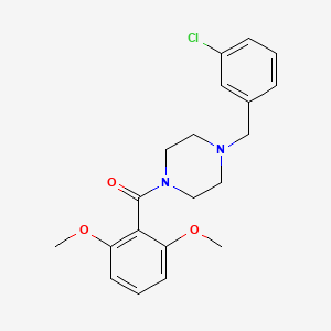 molecular formula C20H23ClN2O3 B10878118 [4-(3-Chlorobenzyl)piperazin-1-yl](2,6-dimethoxyphenyl)methanone 