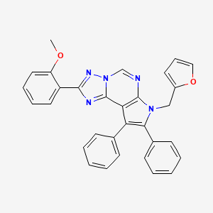 2-[7-(2-Furylmethyl)-8,9-diphenyl-7H-pyrrolo[3,2-E][1,2,4]triazolo[1,5-C]pyrimidin-2-YL]phenyl methyl ether