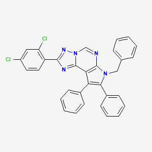 7-benzyl-2-(2,4-dichlorophenyl)-8,9-diphenyl-7H-pyrrolo[3,2-e][1,2,4]triazolo[1,5-c]pyrimidine