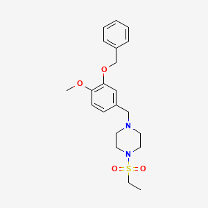 molecular formula C21H28N2O4S B10878135 1-[3-(Benzyloxy)-4-methoxybenzyl]-4-(ethylsulfonyl)piperazine 