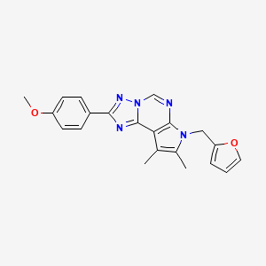 4-[7-(2-furylmethyl)-8,9-dimethyl-7H-pyrrolo[3,2-e][1,2,4]triazolo[1,5-c]pyrimidin-2-yl]phenyl methyl ether