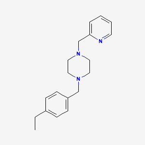 molecular formula C19H25N3 B10878150 1-(4-Ethylbenzyl)-4-(pyridin-2-ylmethyl)piperazine 