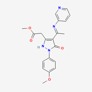 methyl {(4Z)-1-(4-methoxyphenyl)-5-oxo-4-[1-(pyridin-3-ylamino)ethylidene]-4,5-dihydro-1H-pyrazol-3-yl}acetate