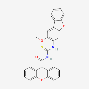 N-(2-Methoxydibenzo[B,D]furan-3-YL)-N'-(9H-xanthen-9-ylcarbonyl)thiourea