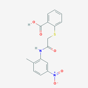 2-({2-[(2-Methyl-5-nitrophenyl)amino]-2-oxoethyl}sulfanyl)benzoic acid