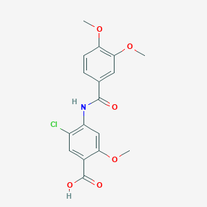 5-Chloro-4-{[(3,4-dimethoxyphenyl)carbonyl]amino}-2-methoxybenzoic acid