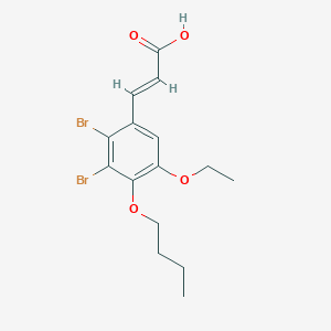 molecular formula C15H18Br2O4 B10878258 (2E)-3-(2,3-dibromo-4-butoxy-5-ethoxyphenyl)prop-2-enoic acid 