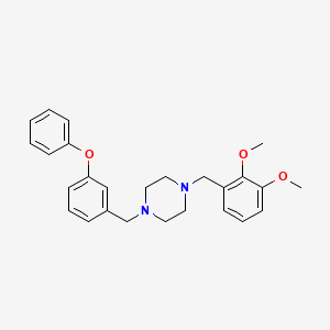 1-[(2,3-Dimethoxyphenyl)methyl]-4-[(3-phenoxyphenyl)methyl]piperazine