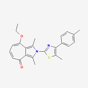 8-ethoxy-1,3-dimethyl-2-[5-methyl-4-(4-methylphenyl)-1,3-thiazol-2-yl]cyclohepta[c]pyrrol-4(2H)-one