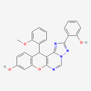 2-(2-hydroxyphenyl)-12-(2-methoxyphenyl)-12H-chromeno[3,2-e][1,2,4]triazolo[1,5-c]pyrimidin-9-ol