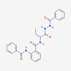 N-{1-oxo-1-[2-(phenylcarbonyl)hydrazinyl]butan-2-yl}-2-[(phenylcarbonyl)amino]benzamide