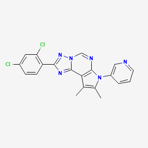 2-(2,4-Dichlorophenyl)-8,9-dimethyl-7-(3-pyridyl)-7H-pyrrolo[3,2-E][1,2,4]triazolo[1,5-C]pyrimidine