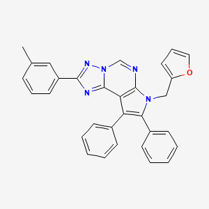 7-(2-Furylmethyl)-2-(3-methylphenyl)-8,9-diphenyl-7H-pyrrolo[3,2-E][1,2,4]triazolo[1,5-C]pyrimidine