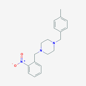 molecular formula C19H23N3O2 B10878367 1-(4-Methylbenzyl)-4-(2-nitrobenzyl)piperazine 