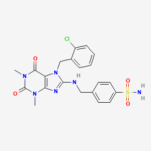 4-({[7-(2-chlorobenzyl)-1,3-dimethyl-2,6-dioxo-2,3,6,7-tetrahydro-1H-purin-8-yl]amino}methyl)benzenesulfonamide