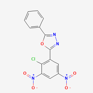 2-(2-Chloro-3,5-dinitrophenyl)-5-phenyl-1,3,4-oxadiazole