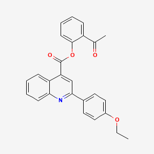 molecular formula C26H21NO4 B10878441 2-Acetylphenyl 2-(4-ethoxyphenyl)quinoline-4-carboxylate 