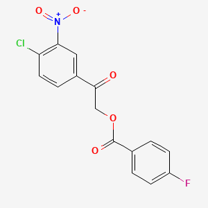 2-(4-Chloro-3-nitrophenyl)-2-oxoethyl 4-fluorobenzoate