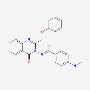 3-({(E)-[4-(dimethylamino)phenyl]methylidene}amino)-2-[(2-methylphenoxy)methyl]quinazolin-4(3H)-one