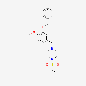 1-[3-(Benzyloxy)-4-methoxybenzyl]-4-(propylsulfonyl)piperazine