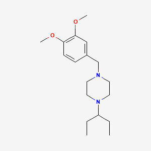 1-(3,4-Dimethoxybenzyl)-4-(pentan-3-yl)piperazine