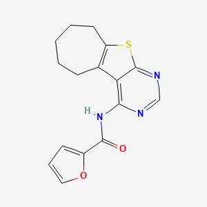 molecular formula C16H15N3O2S B10878522 Furan-2-carboxylic acid (6,7,8,9-tetrahydro-5H-10-thia-1,3-diaza-benzo[a]azulen-4-yl)-amide 