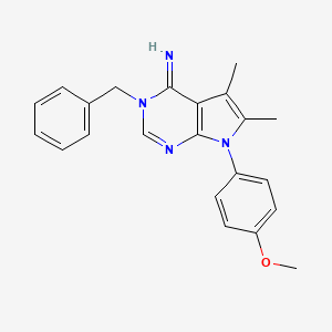 3-benzyl-7-(4-methoxyphenyl)-5,6-dimethyl-3,7-dihydro-4H-pyrrolo[2,3-d]pyrimidin-4-imine