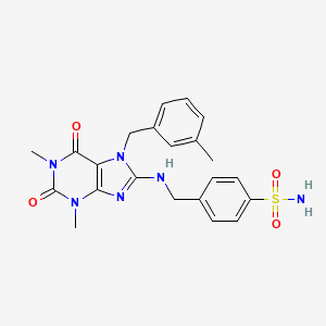 4-({[1,3-dimethyl-7-(3-methylbenzyl)-2,6-dioxo-2,3,6,7-tetrahydro-1H-purin-8-yl]amino}methyl)benzenesulfonamide