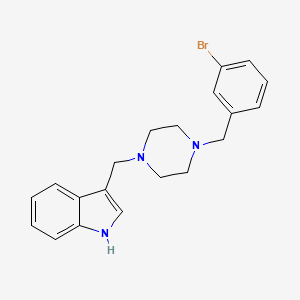 molecular formula C20H22BrN3 B10878597 3-{[4-(3-bromobenzyl)piperazin-1-yl]methyl}-1H-indole 