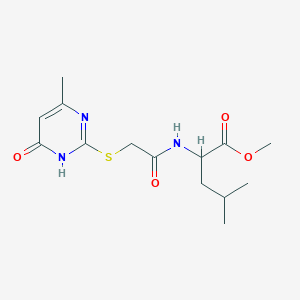 methyl N-{[(4-methyl-6-oxo-1,6-dihydropyrimidin-2-yl)sulfanyl]acetyl}leucinate