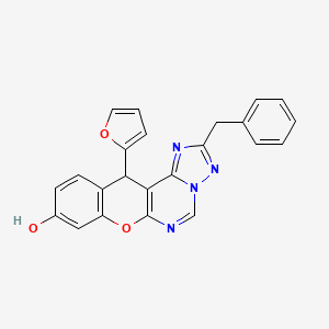 2-benzyl-12-(furan-2-yl)-12H-chromeno[3,2-e][1,2,4]triazolo[1,5-c]pyrimidin-9-ol