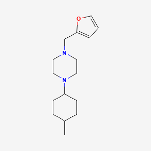 molecular formula C16H26N2O B10878637 1-(2-Furylmethyl)-4-(4-methylcyclohexyl)piperazine 