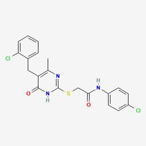 2-{[5-(2-chlorobenzyl)-4-hydroxy-6-methylpyrimidin-2-yl]sulfanyl}-N-(4-chlorophenyl)acetamide