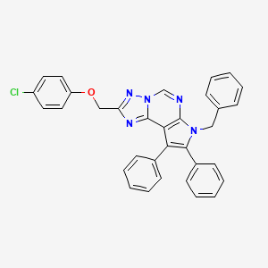 7-benzyl-2-[(4-chlorophenoxy)methyl]-8,9-diphenyl-7H-pyrrolo[3,2-e][1,2,4]triazolo[1,5-c]pyrimidine