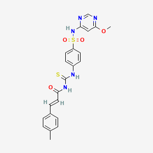 (2E)-N-({4-[(6-methoxypyrimidin-4-yl)sulfamoyl]phenyl}carbamothioyl)-3-(4-methylphenyl)prop-2-enamide