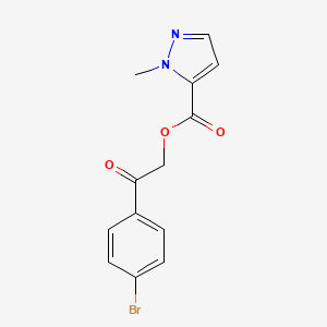 2-(4-bromophenyl)-2-oxoethyl 1-methyl-1H-pyrazole-5-carboxylate