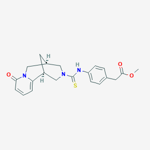 molecular formula C21H23N3O3S B10878704 methyl [4-({[(1S,5R)-8-oxo-1,5,6,8-tetrahydro-2H-1,5-methanopyrido[1,2-a][1,5]diazocin-3(4H)-yl]carbonothioyl}amino)phenyl]acetate 