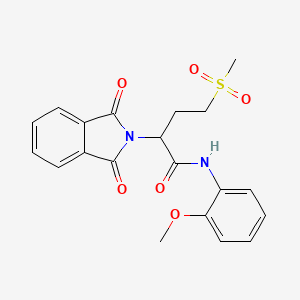 2-(1,3-dioxo-1,3-dihydro-2H-isoindol-2-yl)-N-(2-methoxyphenyl)-4-(methylsulfonyl)butanamide