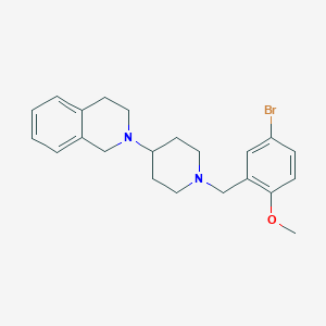 molecular formula C22H27BrN2O B10878730 2-[1-(5-Bromo-2-methoxybenzyl)piperidin-4-yl]-1,2,3,4-tetrahydroisoquinoline 