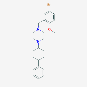 molecular formula C24H31BrN2O B10878733 1-(5-Bromo-2-methoxybenzyl)-4-(4-phenylcyclohexyl)piperazine 