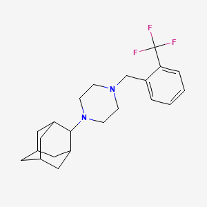 molecular formula C22H29F3N2 B10878745 1-(2-Adamantyl)-4-[2-(trifluoromethyl)benzyl]piperazine 