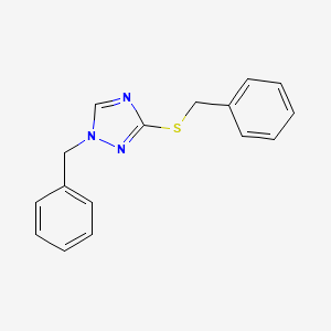 molecular formula C16H15N3S B10878756 1-benzyl-3-(benzylsulfanyl)-1H-1,2,4-triazole 