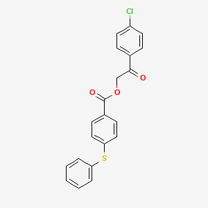 2-(4-Chlorophenyl)-2-oxoethyl 4-(phenylsulfanyl)benzoate