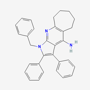 1-Benzyl-2,3-diphenyl-1,5,6,7,8,9-hexahydrocyclohepta[b]pyrrolo[3,2-e]pyridin-4-amine