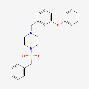 molecular formula C24H26N2O3S B10878811 1-(Benzylsulfonyl)-4-(3-phenoxybenzyl)piperazine 